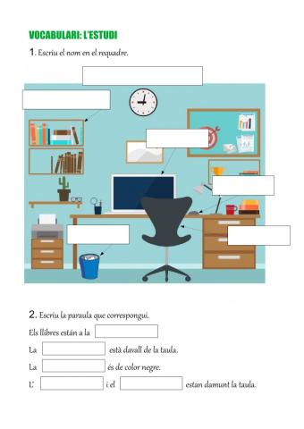 Vocabulari: l'estudi