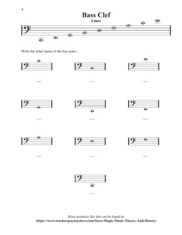 Bass Clef Ledger Lines 1