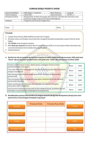 Pengertian dan Pola Keruangan Desa