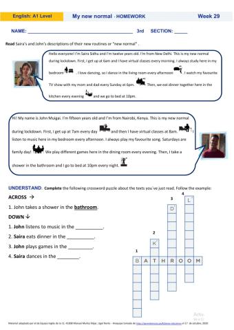 Week29: My new normal (HOMEWORK) - Nivel A1