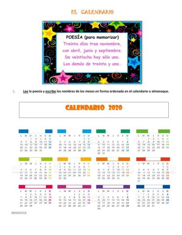 El calendario