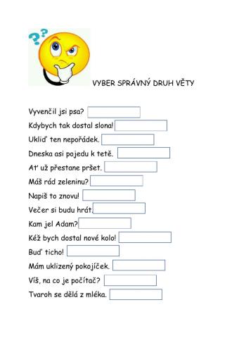 Druhy vět