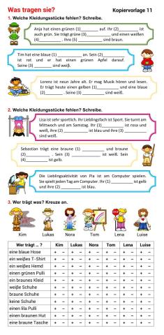Deutsch-4, Kopiervorlage 11