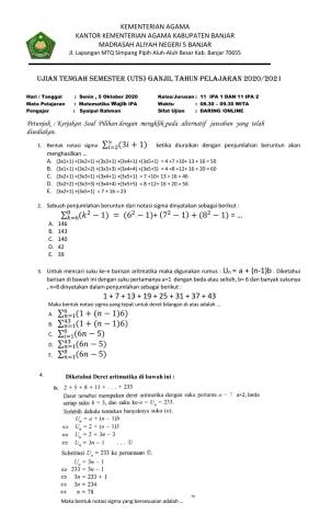 UTS materi Sigma