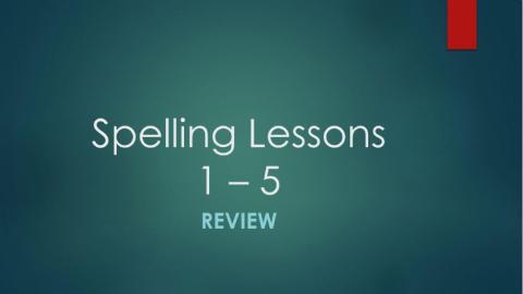 Spelling Review