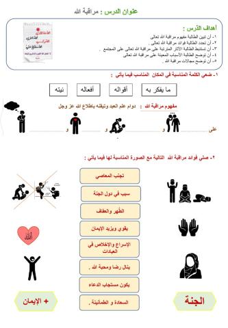 ورقة عمل في درس مراقبة الله