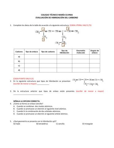 Evaluación de hibridación