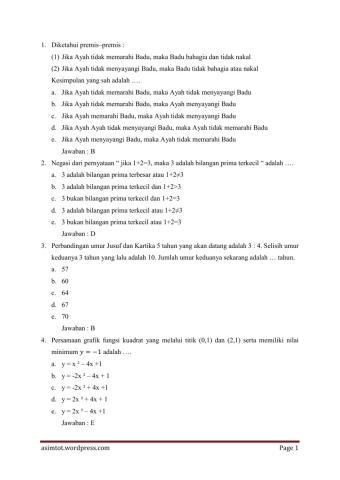 Soal matematika