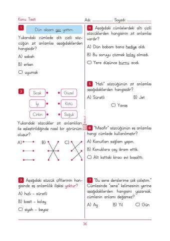 Eş-zıt anlam tekrar testi