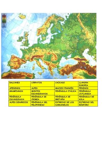 Unidades de relieve de Europa