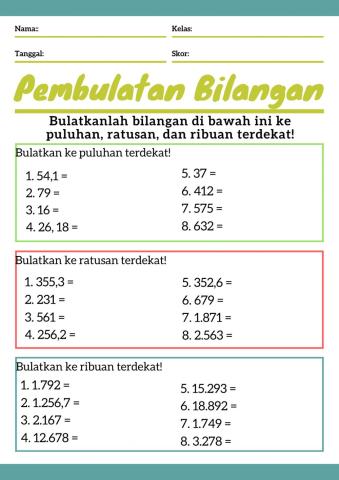 Pembulatan Bilangan