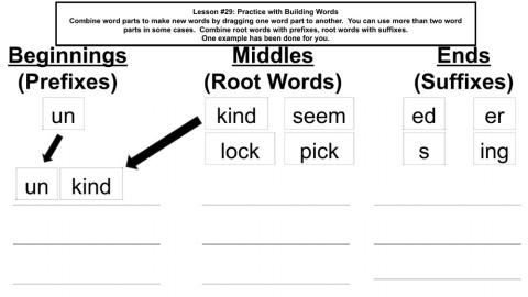 Lesson -29: Practice with Building Words