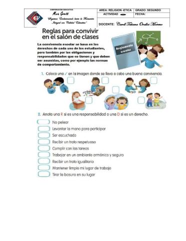 Reglas en el salón de clase