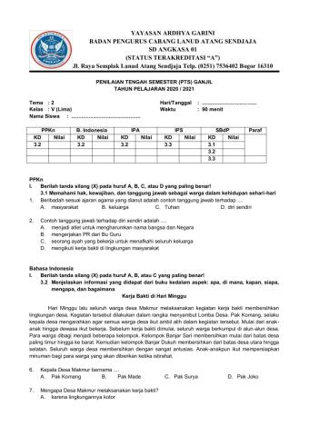 PTS tematik tema 2