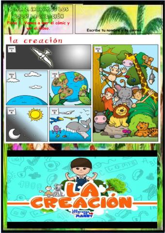 Tema 2 1º Primaria. ¡Abrimos los ojos! La Creación