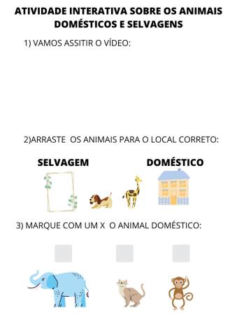 Animais domésticos e selvagens