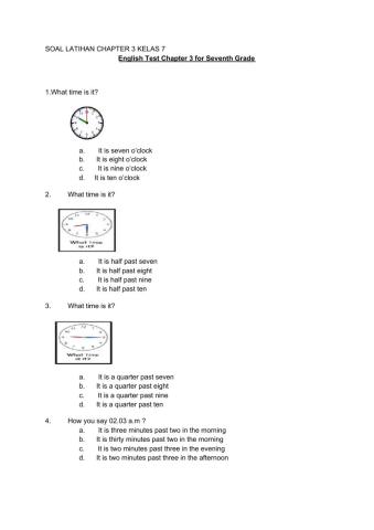 Latihan soal kelas 7 chapter 3