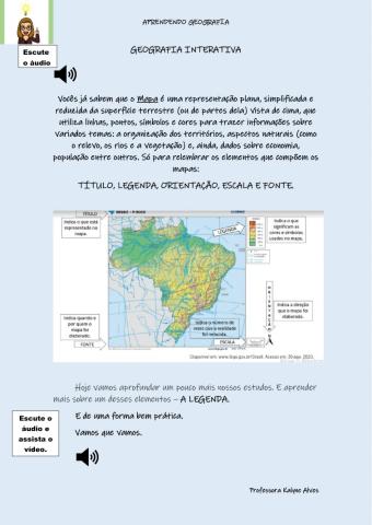 Elementos do mapas - legenda