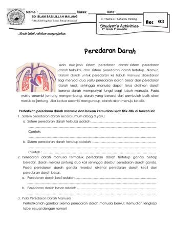 Proses Peredaran Darah pada Manusia