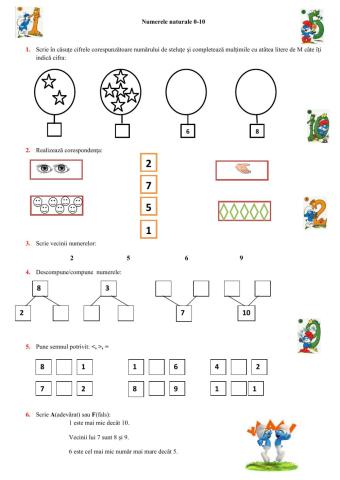 Numerele naturale 0-10