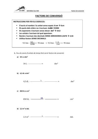 Factors de conversió