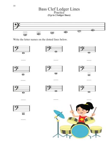 Bass Clef Ledger Lines 10