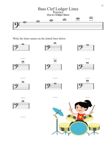 Bass Clef Ledger Lines 13