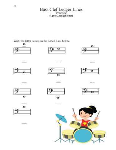 Bass Clef Ledger Lines 18