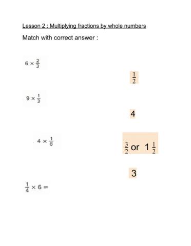 Multiply fraction by whole number