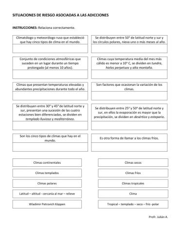 Clima: clasificación y factores que lo modifican