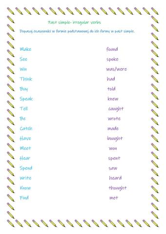 Past simple-irregular verbs