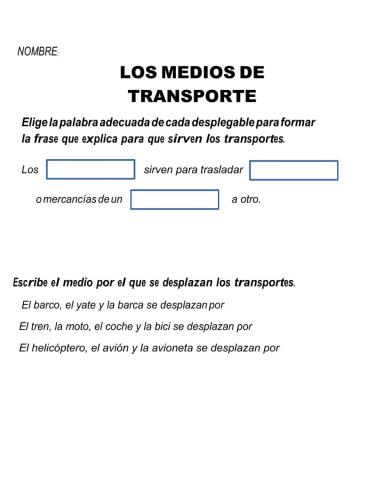 Cierre medios de tranportes