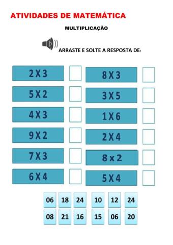 Atividades de Multiplicação