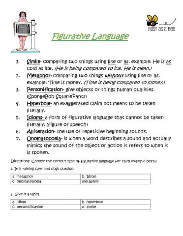 Figurative language Review