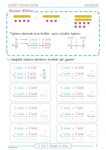 Eldesiz toplama işlemi 1