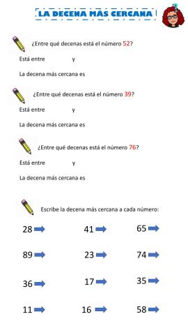 La decena más cercana