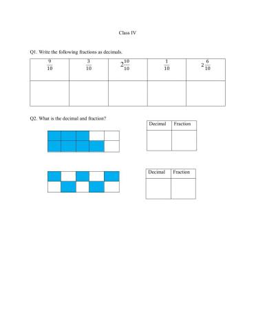 Decimal Tenths