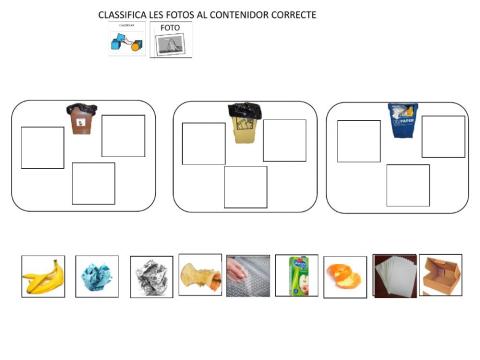 Classifica a cada contenidor