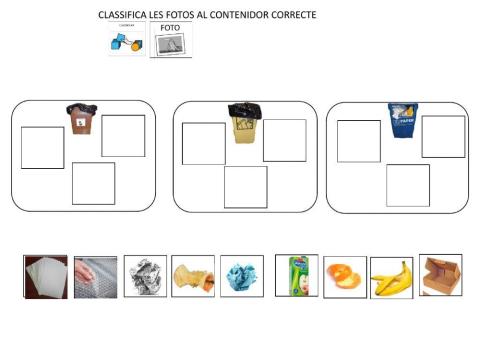 Classifica a cada contenidor