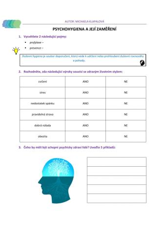 Psychohygiena a její zaměření