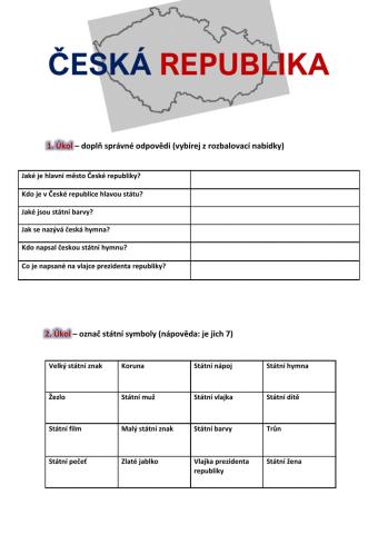 Pracovní list - Česká republika