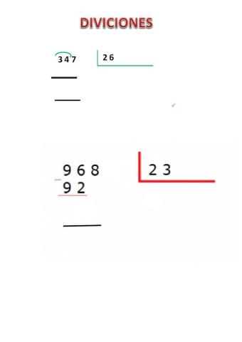 Diviciones con dos cifras en el divisor