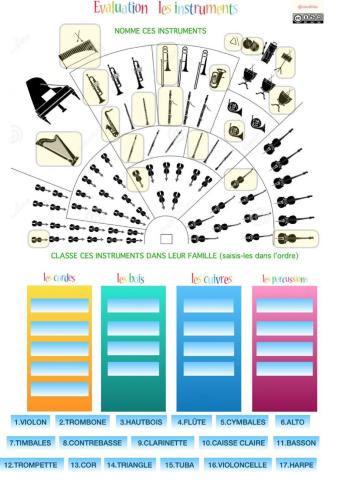 L'orchestre symphonique et les familles d'instruments