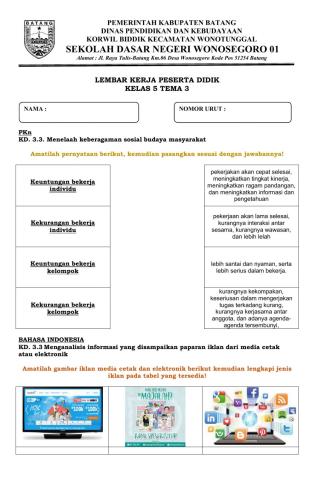 Ulangan tema 3