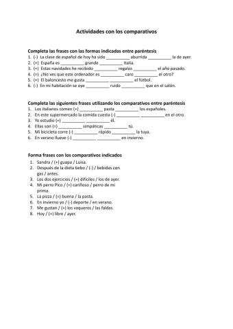 Comparativos