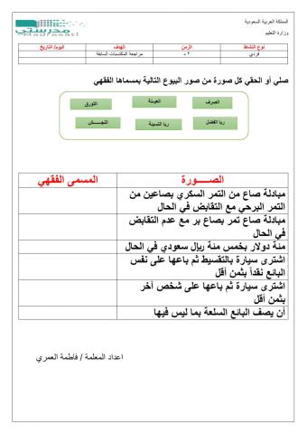 مراحعة المكتسبات السابقة