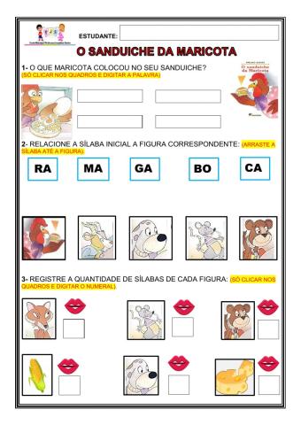 História o sanduiche da Maricota