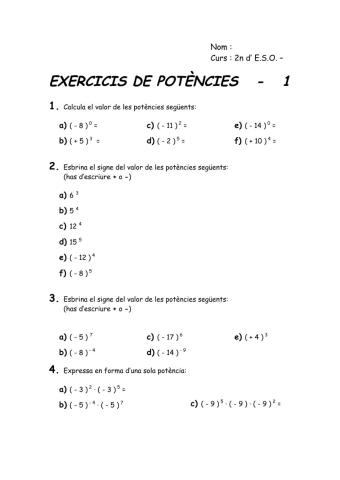 Repàs potències