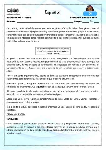 Carta del lector