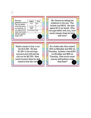 Multi-Step Addition and Subtraction Word Problems